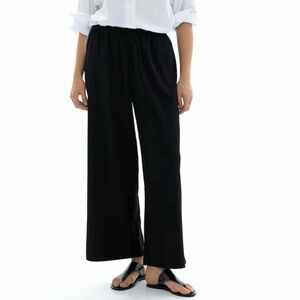 🛑LAST CHANCE🛑 Black Textured Jersey Drawstring Pants